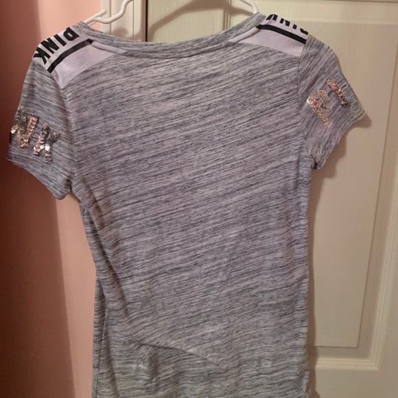 “pink” gray t-shirt glitter - Picture 2 of 2